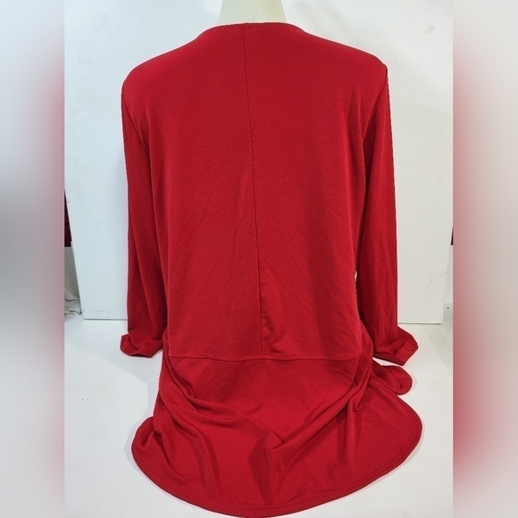 Lauren Ralph Lauren Red Long Sleeve Blouse - Picture 3 of 10
